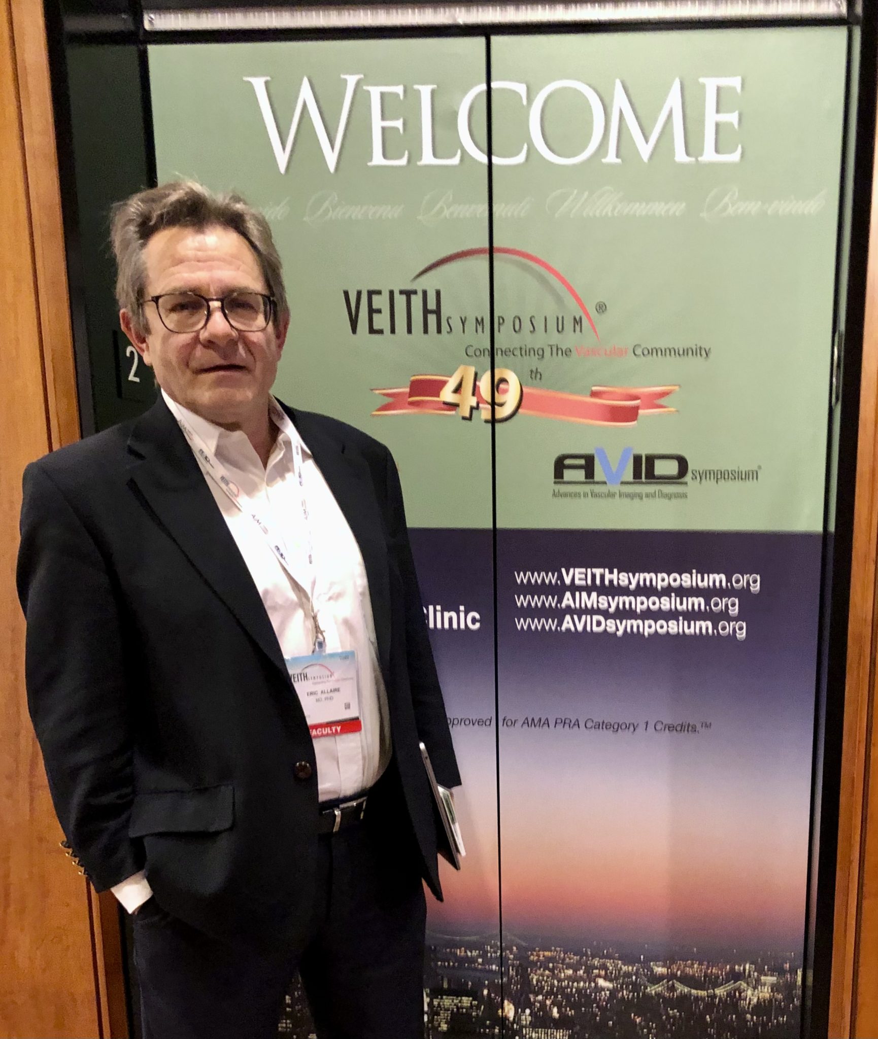 Pr Eric Allaire at the 49th Veith International Symposium New York